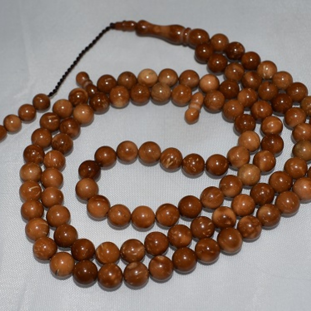 Coca Wood 99 Beads Tasbih – Kuka Wood Misbaha 7mm Natural Koka