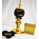 Black Golden Ceramic Incense Burner - Non-electric