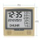 Square Athan Desk Clock with Full Azan Display - Muslim Prayer Clock