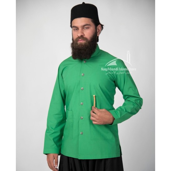 Muslim Sea Green Shirt Sufi Islamic Clothing