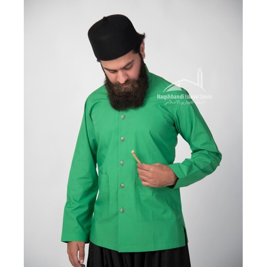 Muslim Sea Green Shirt Sufi Islamic Clothing