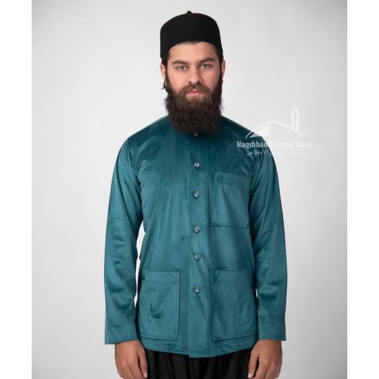 Muslim Zinc Velvet Shirt Sufi Islamic Clothing