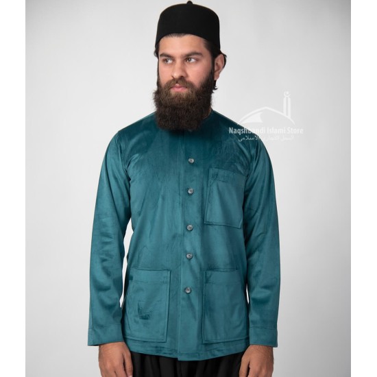 Muslim Zinc Velvet Shirt Sufi Islamic Clothing