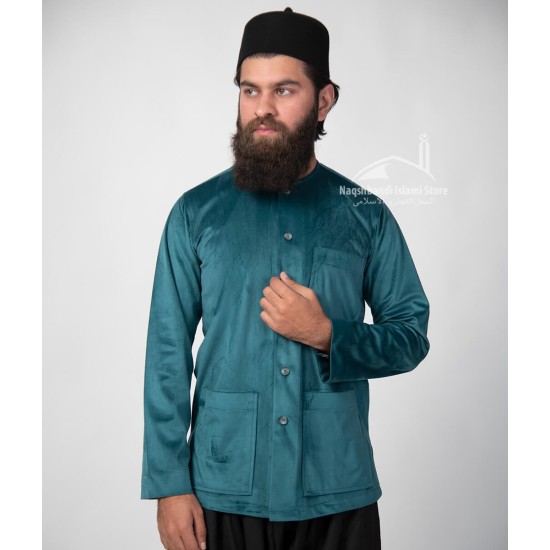 Muslim Zinc Velvet Shirt Sufi Islamic Clothing