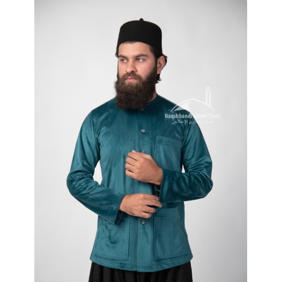 Muslim Zinc Velvet Shirt Sufi Islamic Clothing