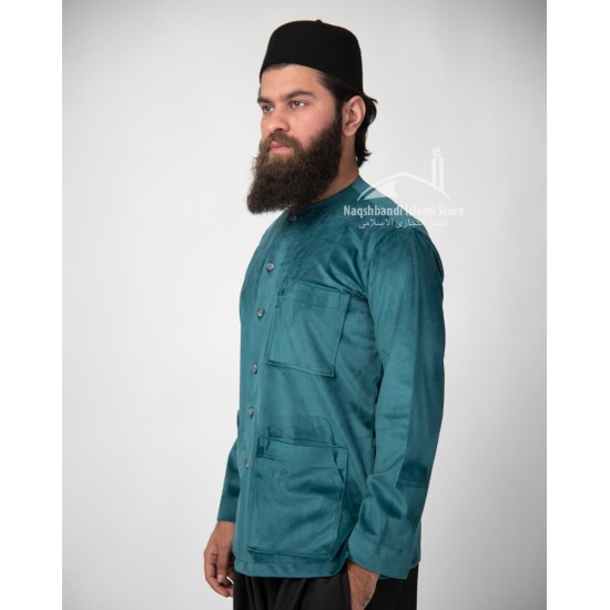 Muslim Zinc Velvet Shirt Sufi Islamic Clothing