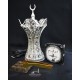 Silver Stone Electric Burner with Moon Crown Incense Burner