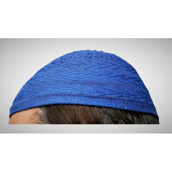 Prayer Cotton Knit Cap Blue