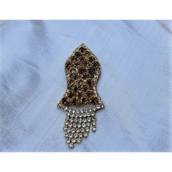 New Brown Pearls Nalain Sharif Small Badge 