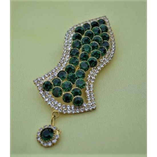 New Green Pearls Nalain Sharif Large Badge 