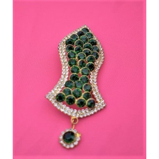 New Green Pearls Nalain Sharif Large Badge 