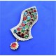 New Multicolor Pearls Nalain Sharif Large Badge 