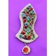 New Multicolor Pearls Nalain Sharif Large Badge 