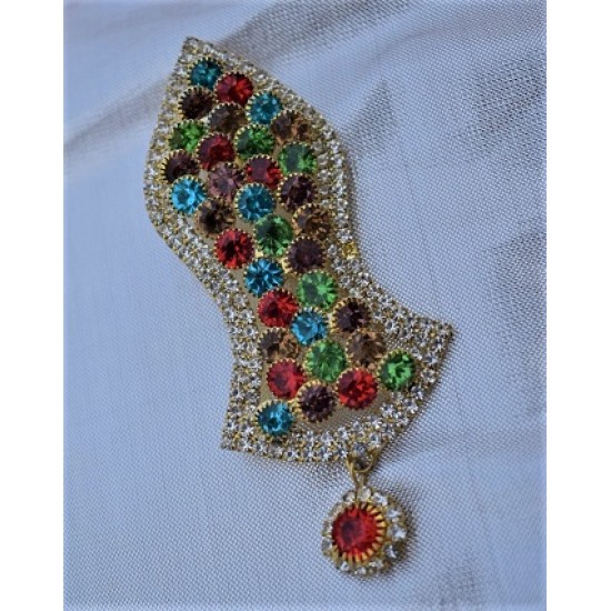 New Multicolor Pearls Nalain Sharif Large Badge 