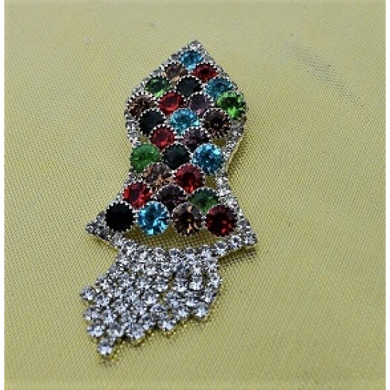 New Multicolor Pearls Nalain Sharif Small Badge 