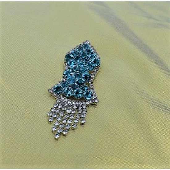 New Sea Blue Pearls Nalain Sharif Small Badge 