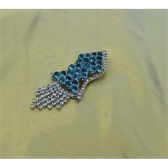 New Sea Blue Pearls Nalain Sharif Small Badge 