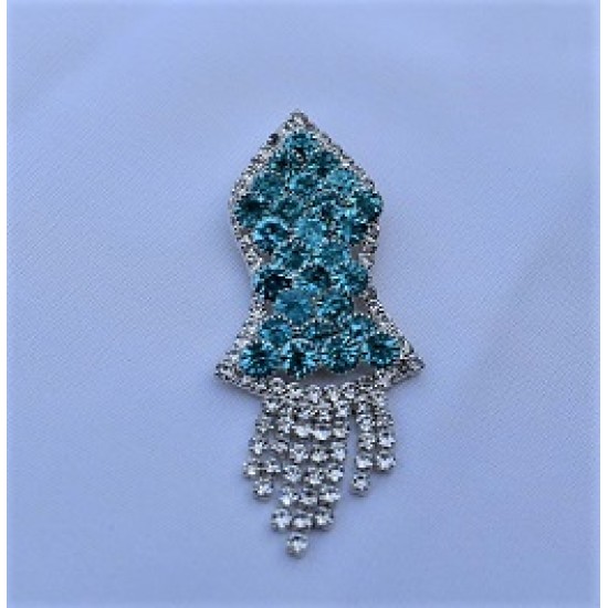 New Sea Blue Pearls Nalain Sharif Small Badge 