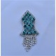 New Sea Blue Pearls Nalain Sharif Small Badge 