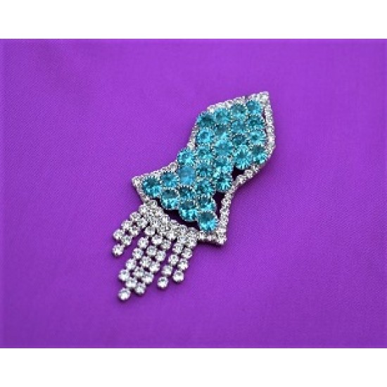 New Sea Blue Pearls Nalain Sharif Small Badge 