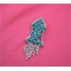 New Sea Blue Pearls Nalain Sharif Small Badge 