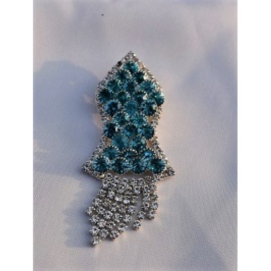 New Sea Blue Pearls Nalain Sharif Small Badge 