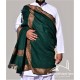 Baghdadi Shawl Sufi Muslim Dark Green Kashmiri Pashmina Shawl Wool Woven Embroidery 