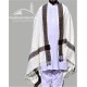 Baghdadi Shawl Sufi Muslim White Kashmiri Pashmina Shawl Wool Woven Embroidery 