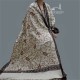 Women Shawl Skin Color Beautifully Flowered and Four Corners Full Embroidered