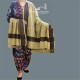 Women Shawl Khaki Color Acro and Embroidered Corners