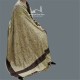 Women Shawl Khaki Color Acro and Embroidered Corners