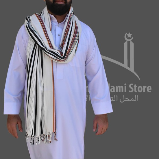 White Habirah Yemeni Shawl