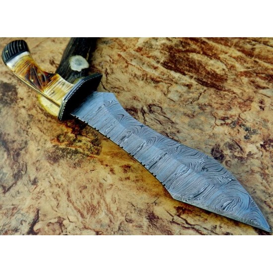 ND-107 Camel Bone Handle Beautiful 16 Inches Bowie Knife