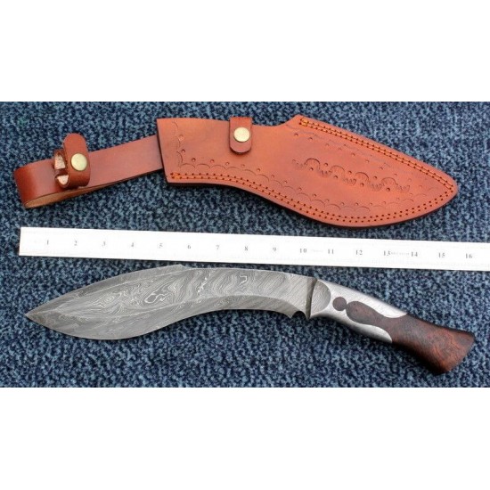 ND-108 Rose Wood Handle 16 Inches Kukri Bowie Knife