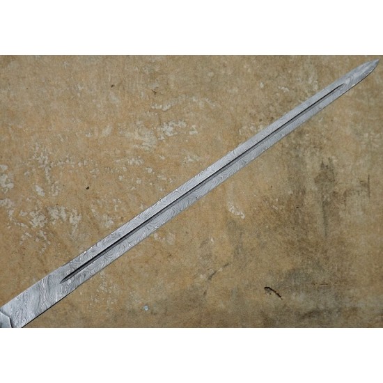 NS-112 CUSTOM HANDMADE 36 Inches Damascus Steel Sword Rose Wood Handle