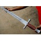 NS-112 CUSTOM HANDMADE 36 Inches Damascus Steel Sword Rose Wood Handle