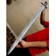 NS-113 CUSTOM HANDMADE 36 Inches Damascus Steel Sword Rose Wood Handle