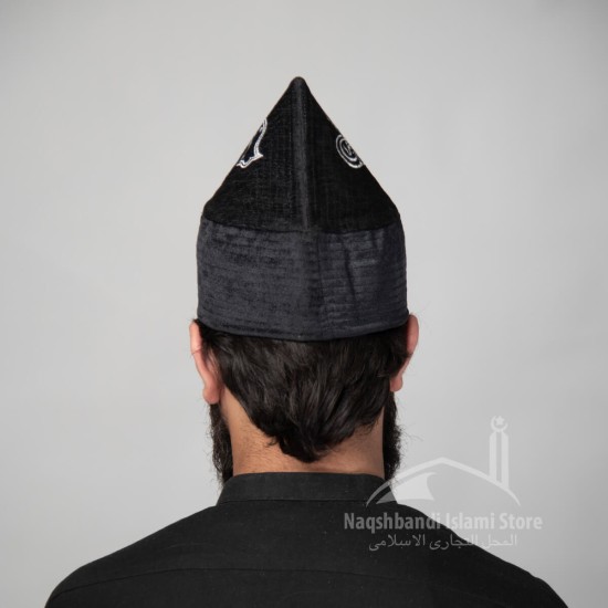 Kufi Cone Taj Black Sufi Muslim Kufi Hat