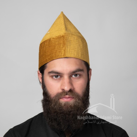 Kufi Cone Taj Camel Brown Sufi Muslim Hat