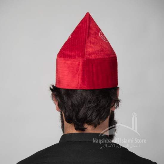 Kufi Cone Taj Maroon Sufi Muslim Hats