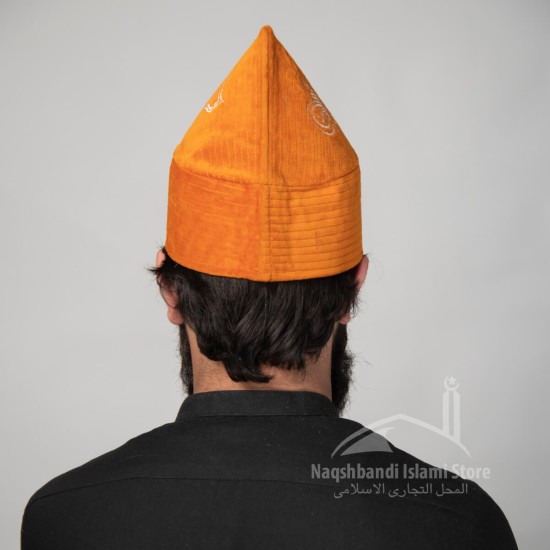 Kufi Cap Orange Sufi Muslim Kufi Hat