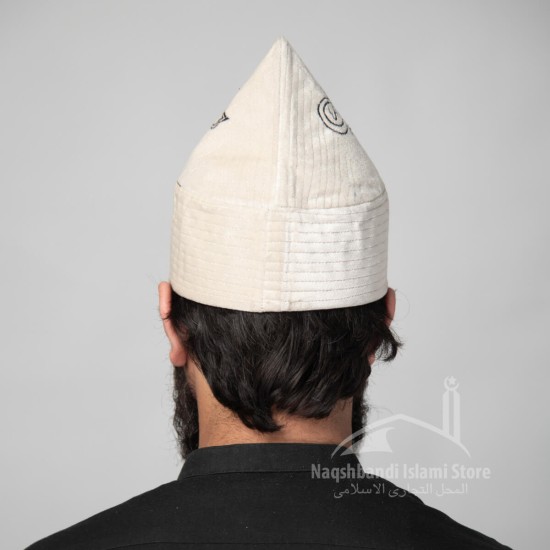 Kufi Cone Taj White Kufi Muslim White Hat 