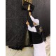 Black Kaaba Kiswah with Golden Border Lace Size 1 meter x 1 meter