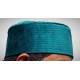 Sea Green Nalain Kufi Cap – Embroidered Velvet Hat with the Blessed Symbol of the Prophet ﷺ