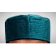 Sea Green Nalain Kufi Cap – Embroidered Velvet Hat with the Blessed Symbol of the Prophet ﷺ