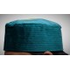 Sea Green Nalain Kufi Cap – Embroidered Velvet Hat with the Blessed Symbol of the Prophet ﷺ